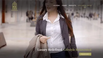 Real estate landmark and skyscraper project landing page for HCK