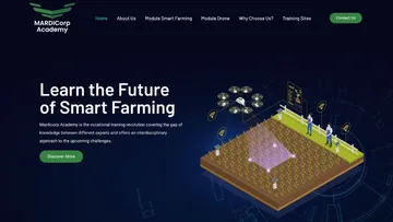 Agriculture training academy portal with course registration features