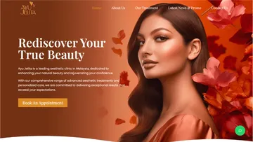 Malaysia Aesthetic clinic medical website with service menu and contact options