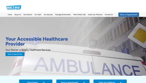 Klang Professional medical clinic website design for healthcare providers