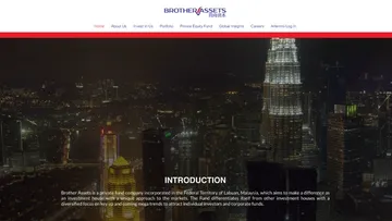 Real estate investment and global asset management portal for Brother Assets