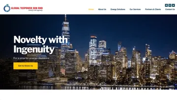 Energy sector corporate site for sustainable power solutions Malaysia