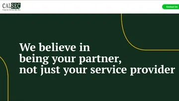 Financial services company website with responsive interface